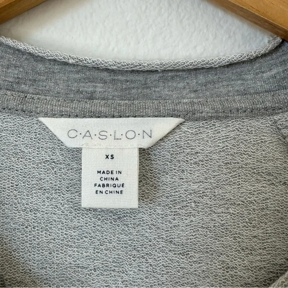 Caslon Heather Gray Crew Neck Sweater with Side Tie XS - Picture 8 of 11
